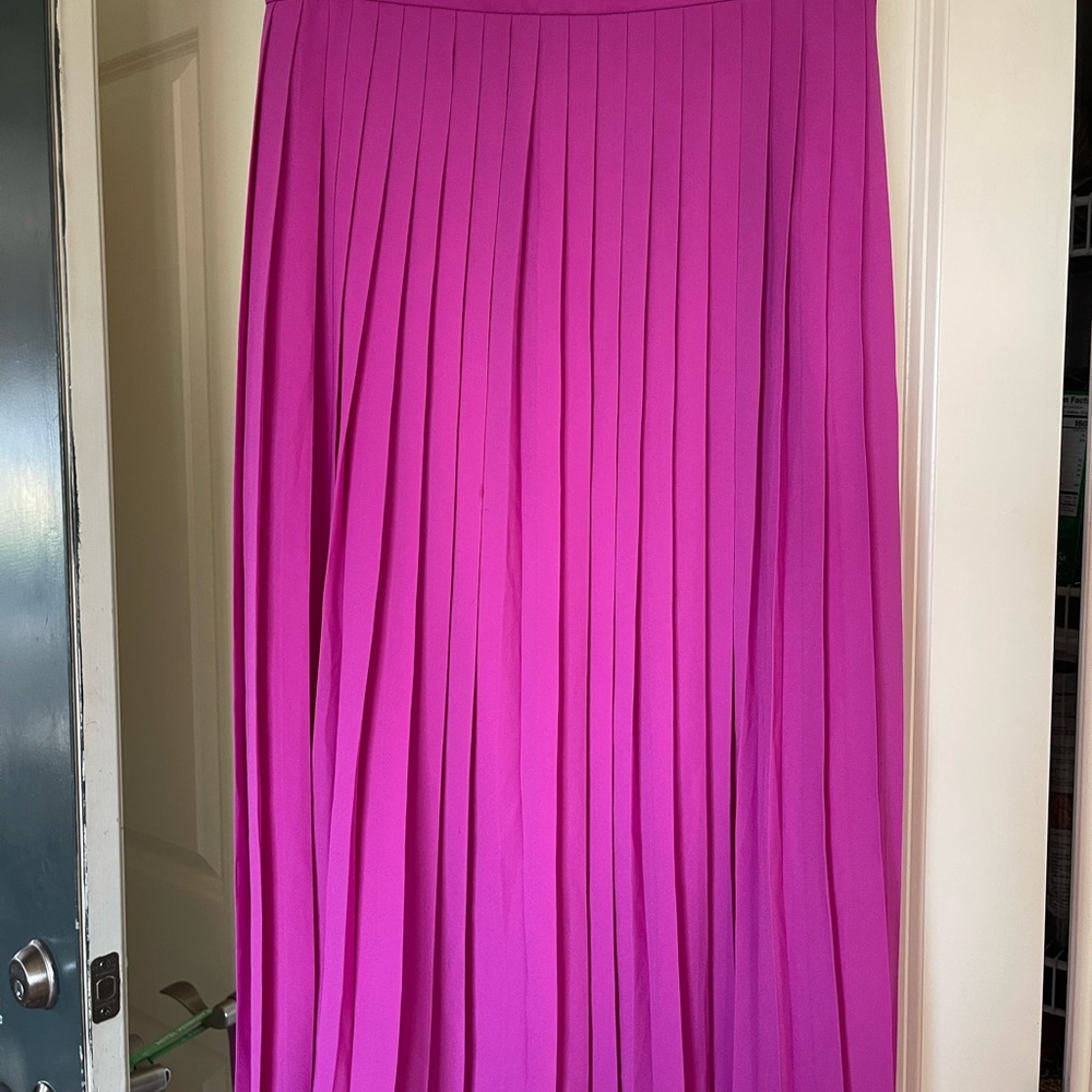 Elegant Pink Pleated Skirt